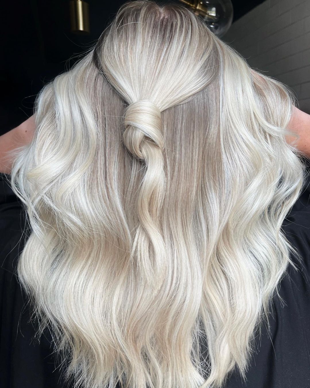 Beige Blonde Hair with Platinum Contouring