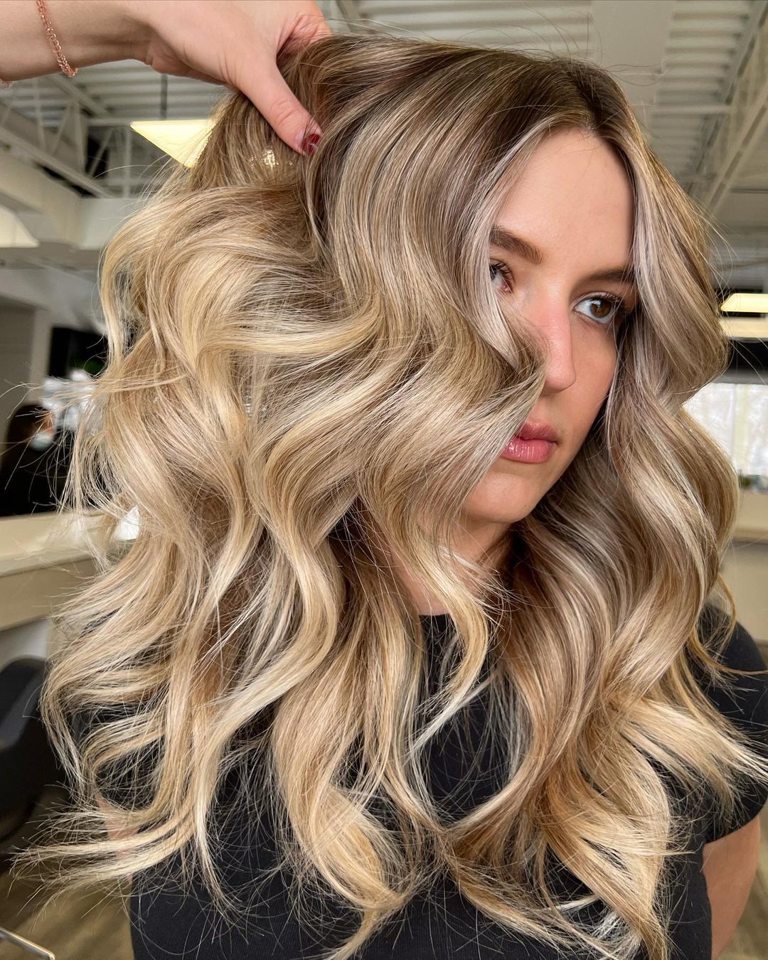 Blonde Highlights on Warm Brown Hair