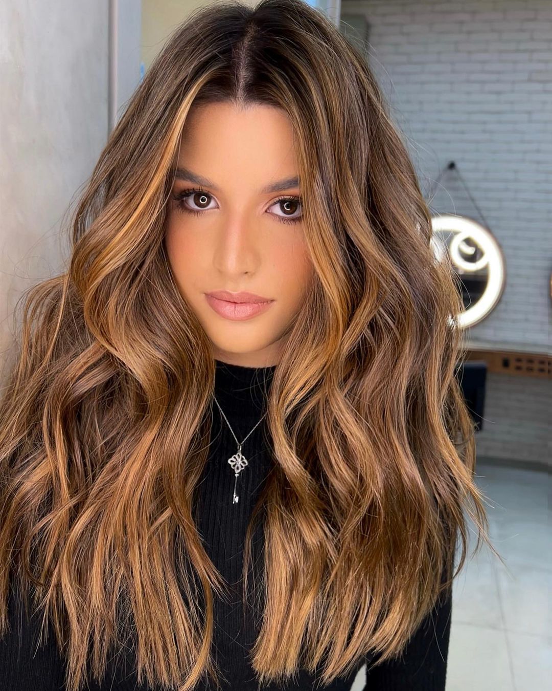 Eye Candy Golden Brown Balayage Hair